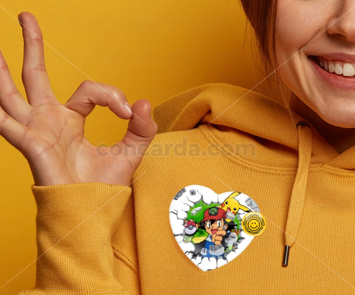 Pokemon brick — Κονκάρδα Καρδιά 57mm