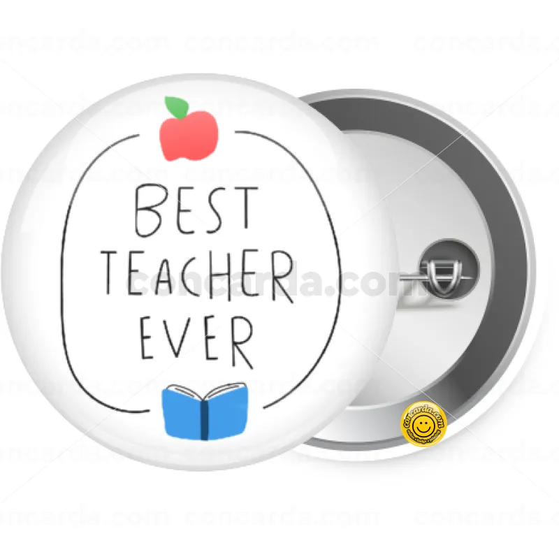 Best teacher ever — Κονκάρδα Στρογγυλή, Παραμάνα 25mm