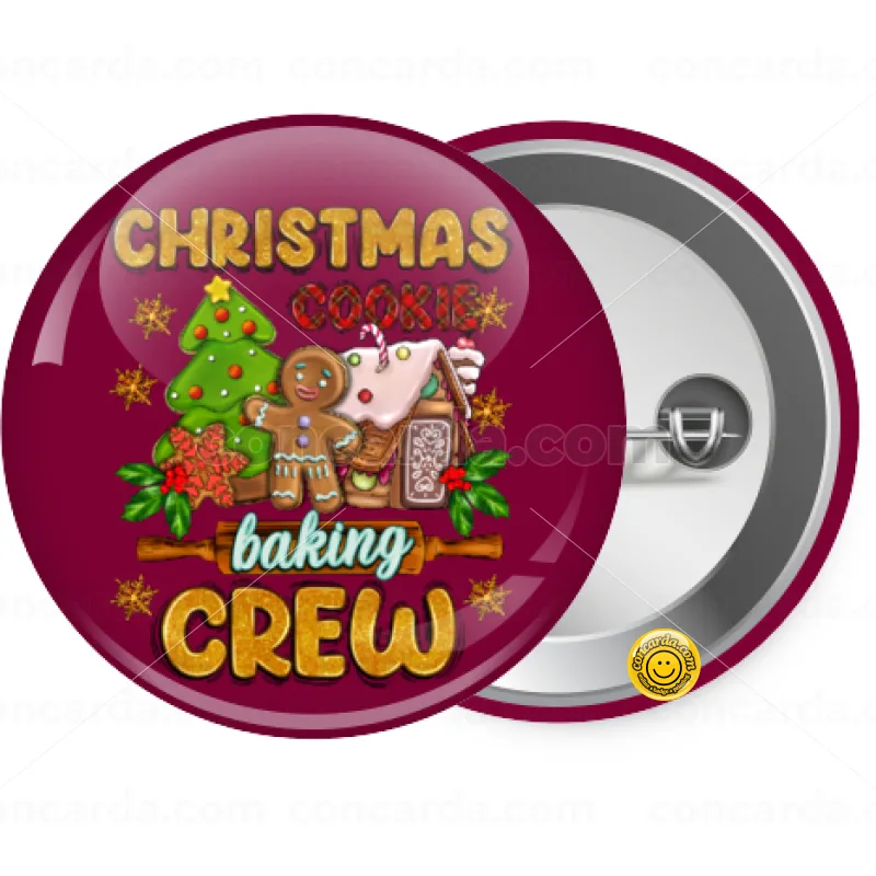 Christmas Cookie Baking Crew — Κονκάρδα Στρογγυλή, Παραμάνα 25mm