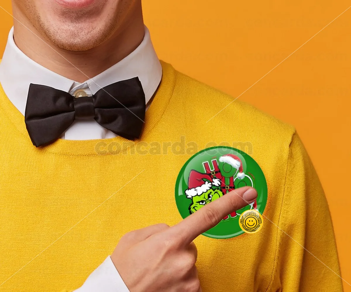 Grinch ho ho ho — Κονκάρδα Στρογγυλή, Παραμάνα 75mm