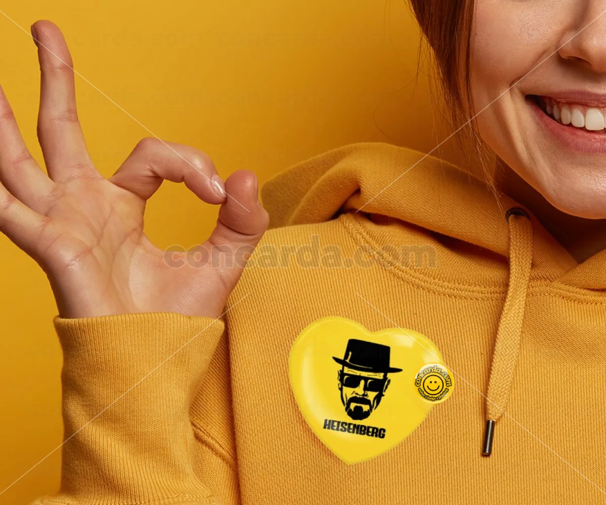 Heisenberg breaking bad — Κονκάρδα Καρδιά 57mm