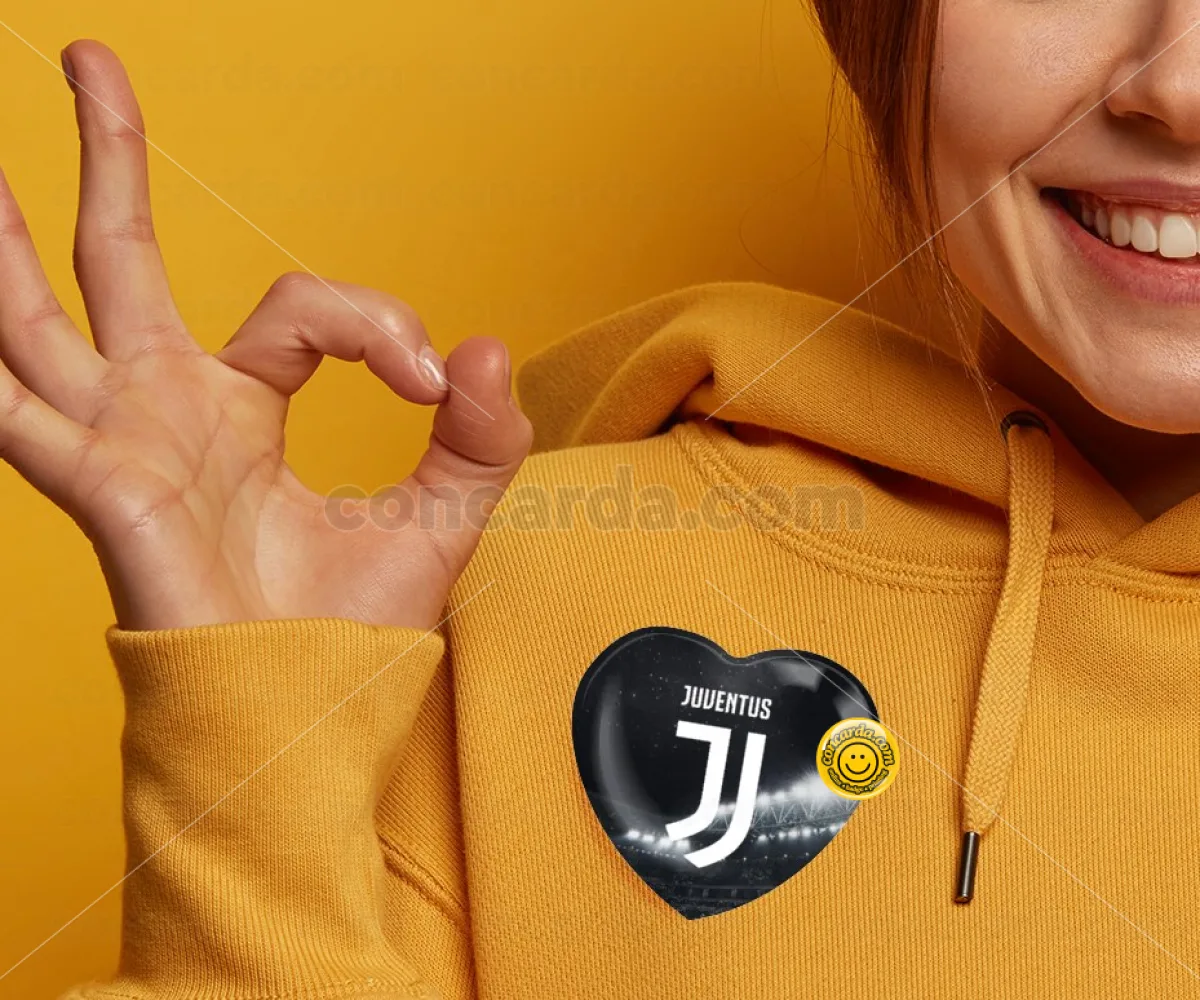 FC Juventus — Κονκάρδα Καρδιά 57mm