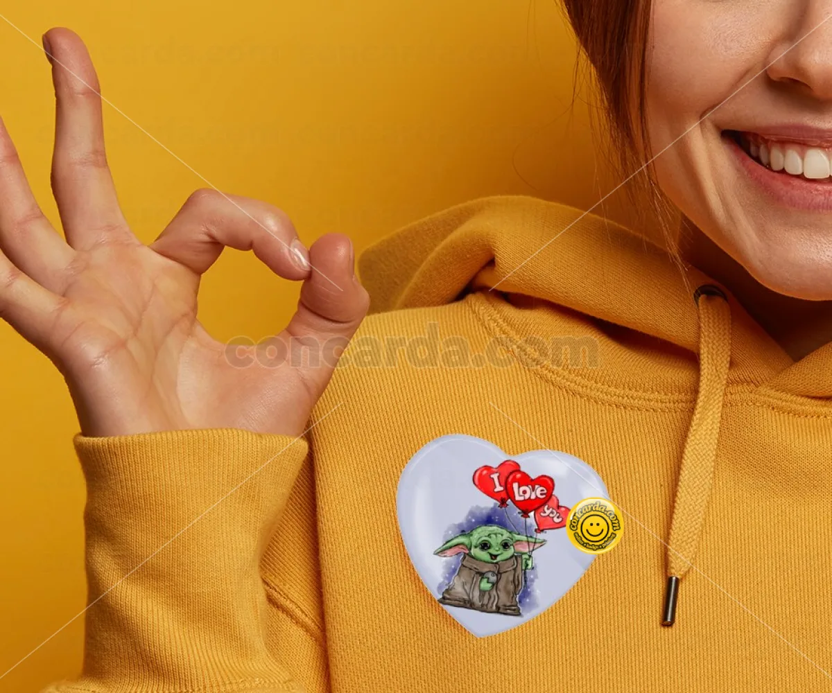 Yoda, i love you — Κονκάρδα Καρδιά 57mm
