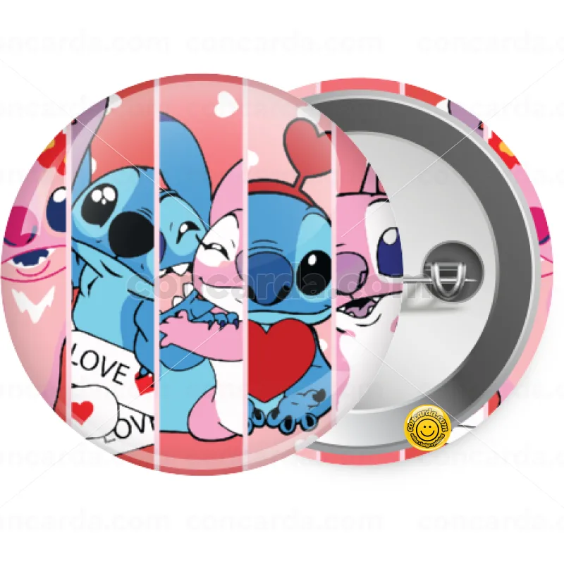 Lilo & Stitch Love — Κονκάρδα Στρογγυλή, Παραμάνα 25mm