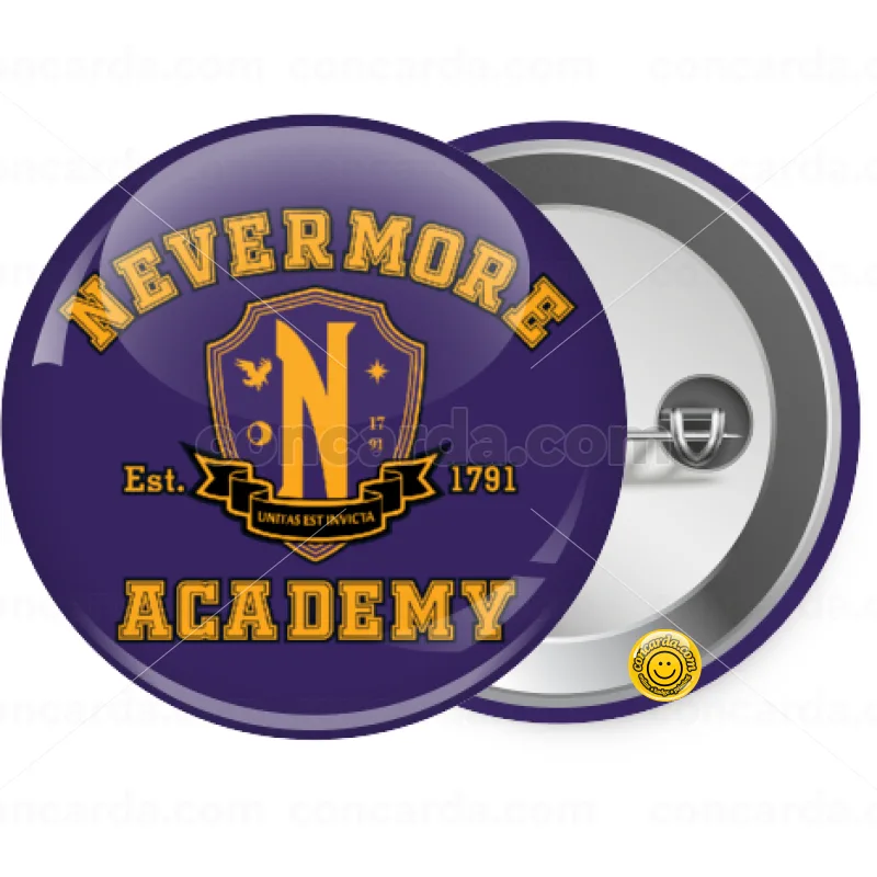 Wednesday Nevermore Academy University — Κονκάρδα Στρογγυλή, Παραμάνα 25mm