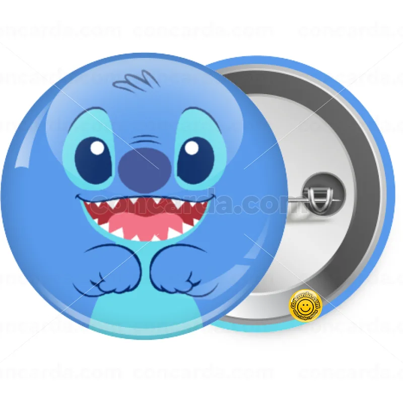 Lilo & Stitch blue — Κονκάρδα Στρογγυλή, Παραμάνα 25mm