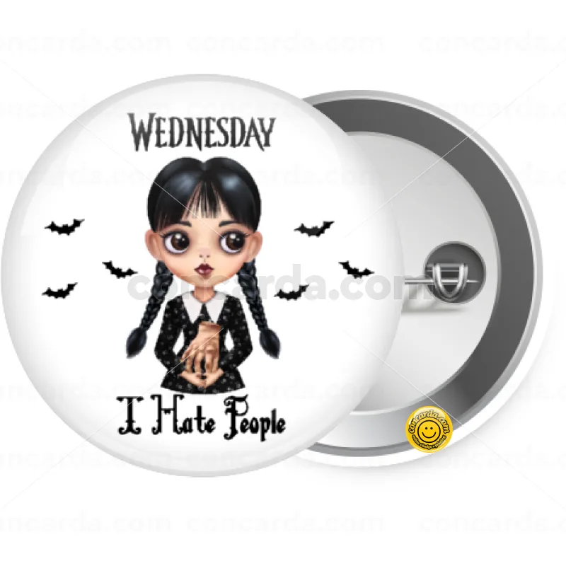Wednesday Adams, i hate people — Κονκάρδα Στρογγυλή, Παραμάνα 25mm