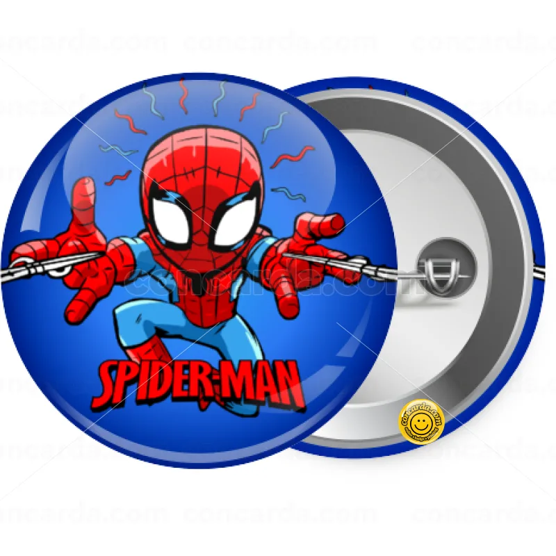 Spiderman flying — Κονκάρδα Στρογγυλή, Παραμάνα 25mm