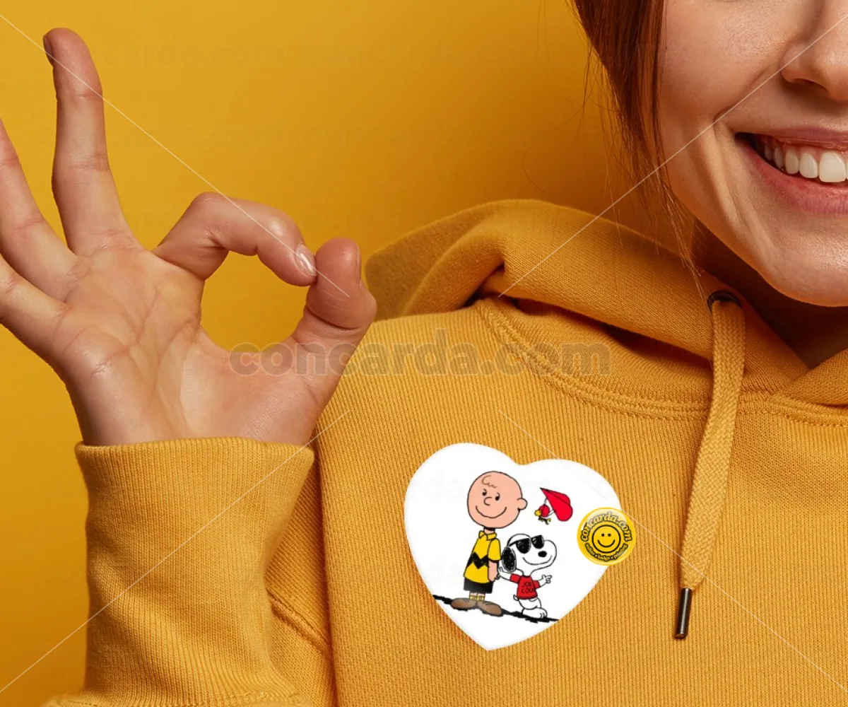 Snoopy &amp; Joe — Κονκάρδα Καρδιά 57mm