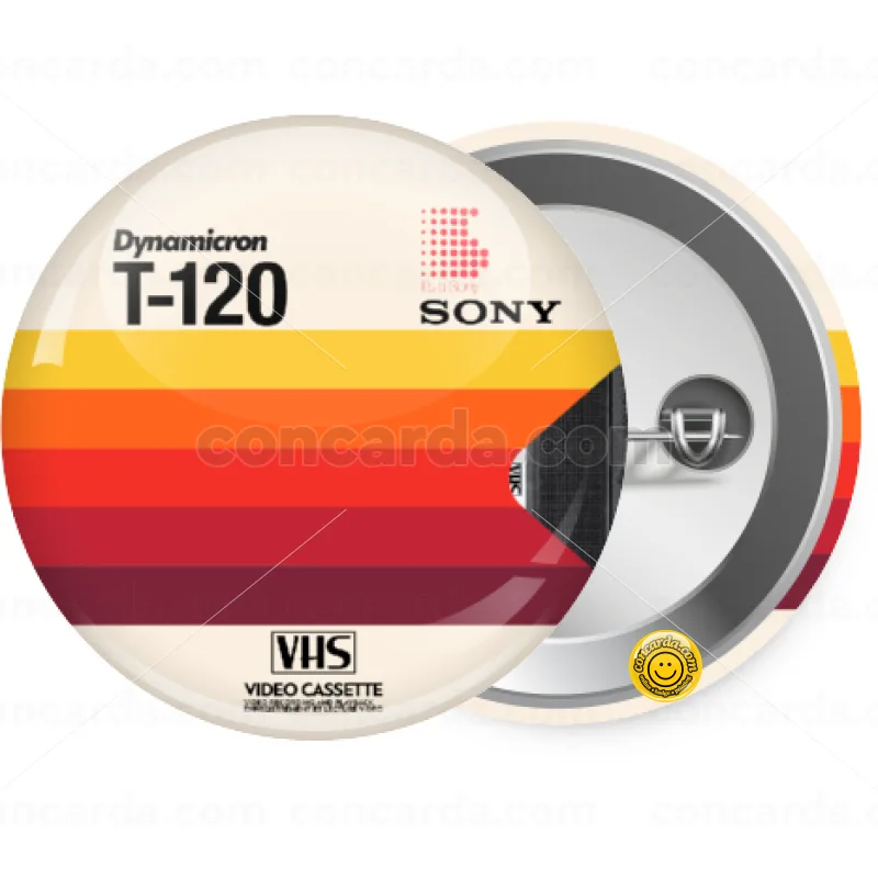 VHS sony dynamicron T-120 — Κονκάρδα Στρογγυλή, Παραμάνα 25mm
