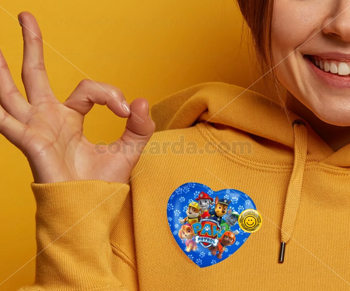 PAW patrol, τα κουτάβια — Κονκάρδα Καρδιά 57mm