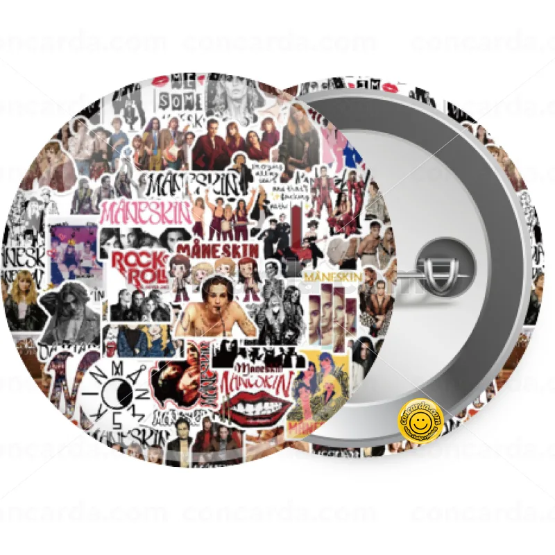 Maneskin stickers — Κονκάρδα Στρογγυλή, Παραμάνα 25mm