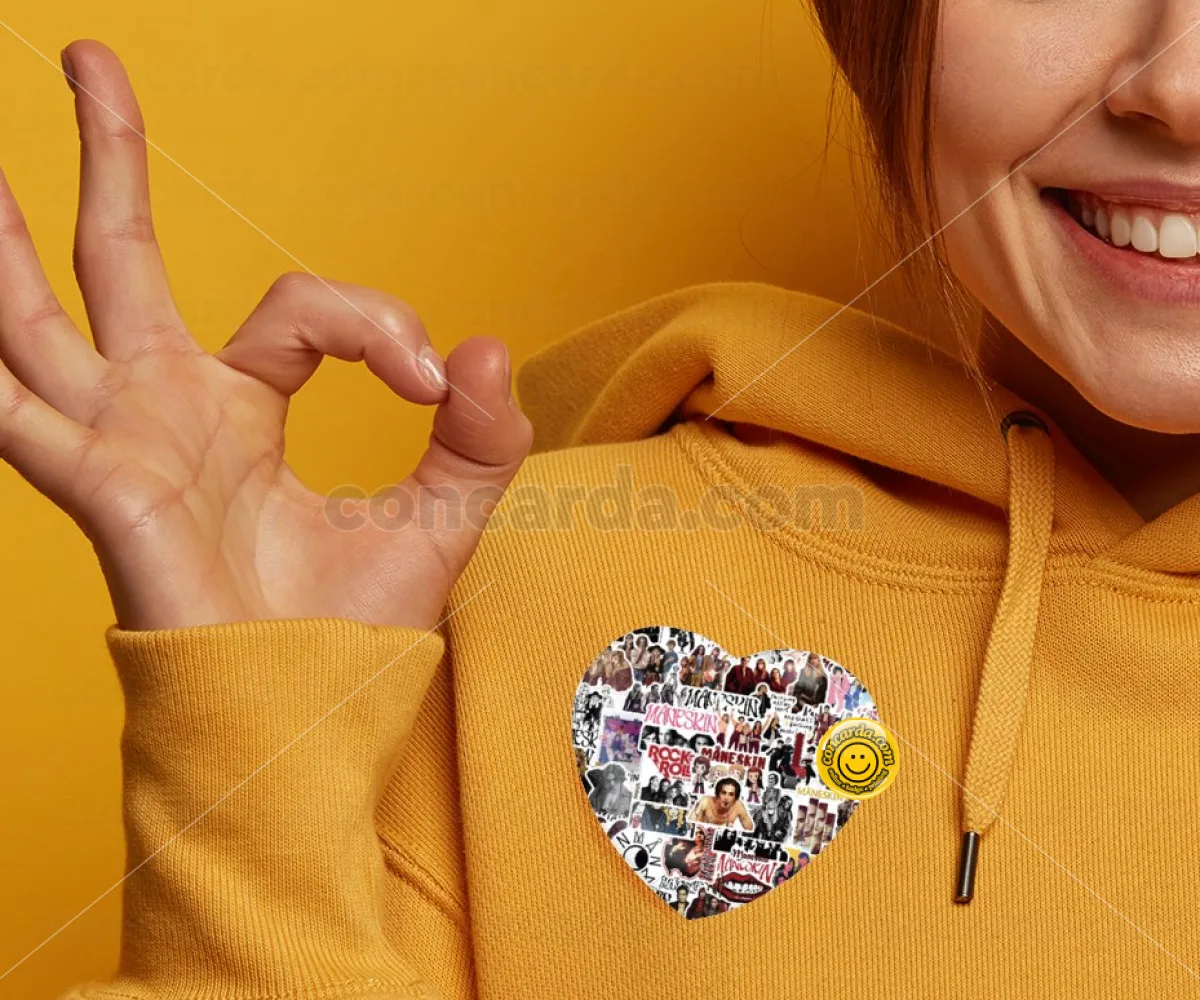 Maneskin stickers — Κονκάρδα Καρδιά 57mm
