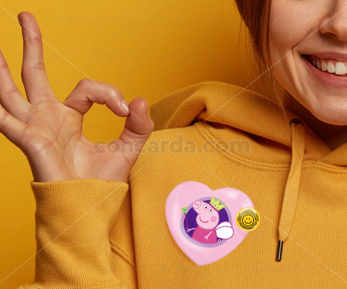 Peppa pig Queen — Κονκάρδα Καρδιά 57mm