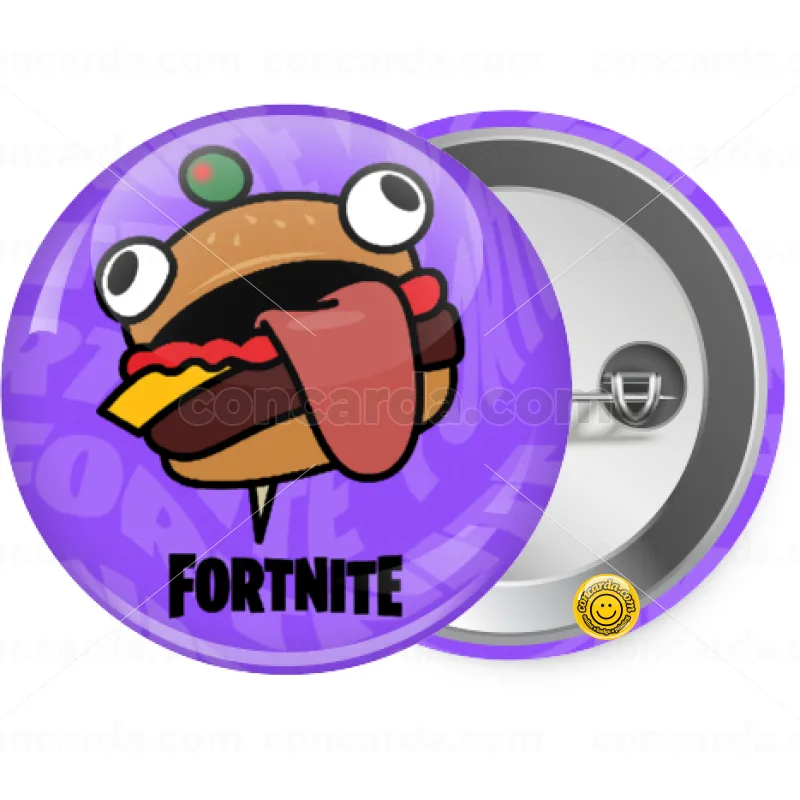 Fortnite Durr Burger — Κονκάρδα Στρογγυλή, Παραμάνα 25mm