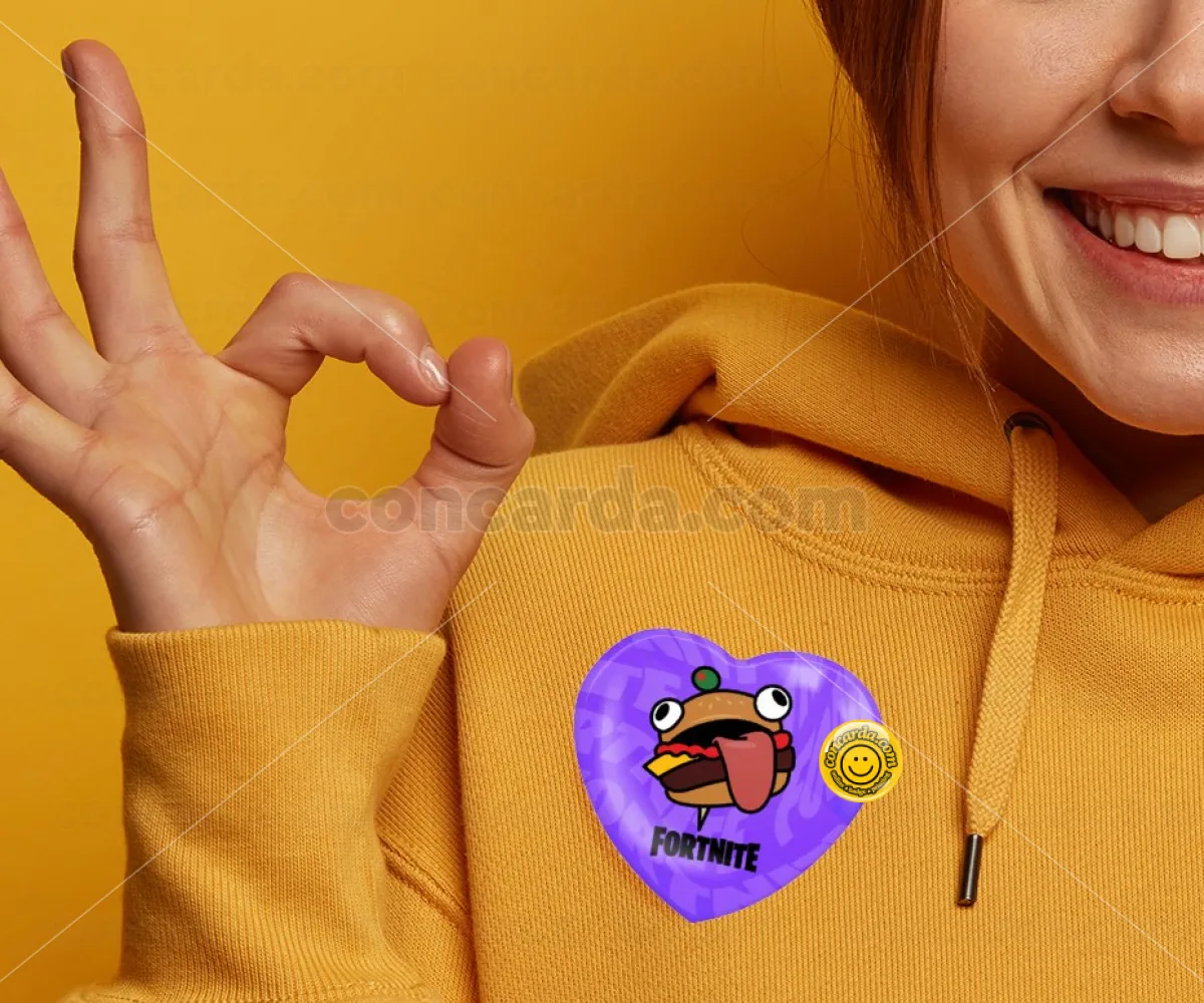 Fortnite Durr Burger — Κονκάρδα Καρδιά 57mm