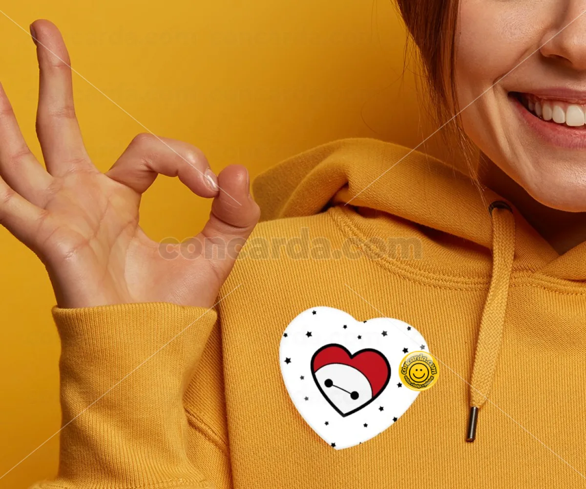 Baymax heart — Κονκάρδα Καρδιά 57mm