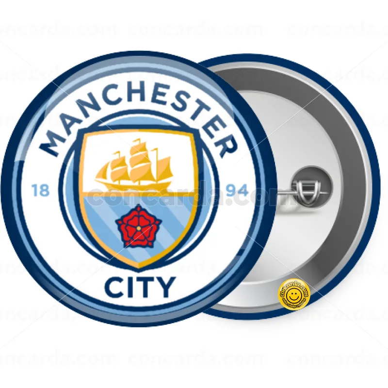 Manchester City FC — Κονκάρδα Στρογγυλή, Παραμάνα 25mm