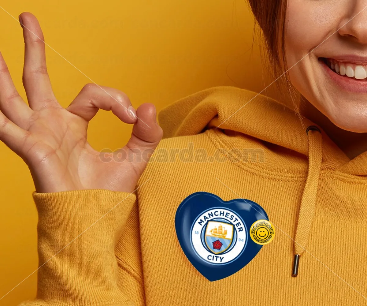 Manchester City FC — Κονκάρδα Καρδιά 57mm