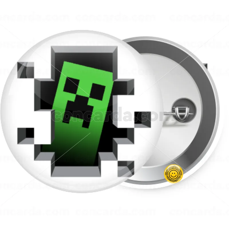 Minecraft creeper — Κονκάρδα Στρογγυλή, Παραμάνα 25mm