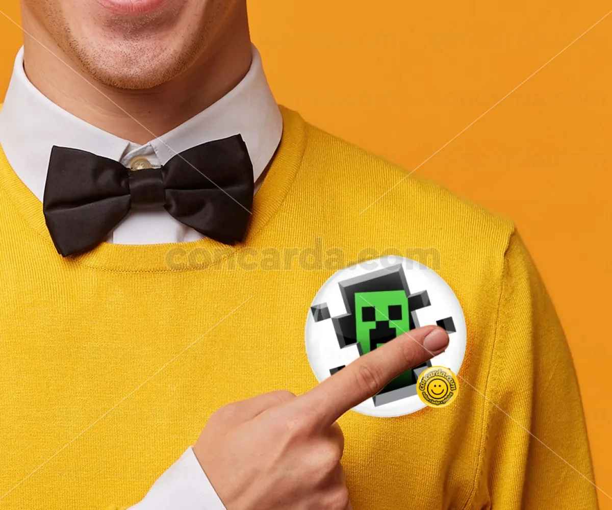 Minecraft creeper — Κονκάρδα Στρογγυλή, Παραμάνα 75mm
