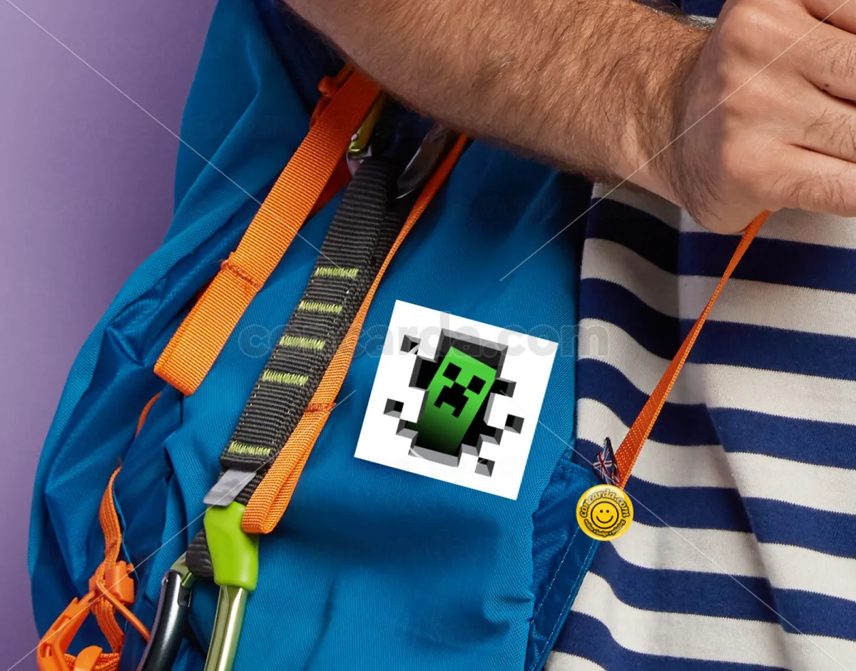 Minecraft creeper — Κονκάρδα Angular, Παραμάνα 50mm