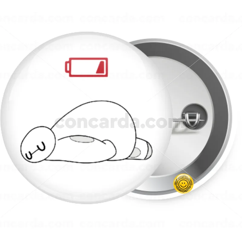 Baymax battery low — Κονκάρδα Στρογγυλή, Παραμάνα 25mm