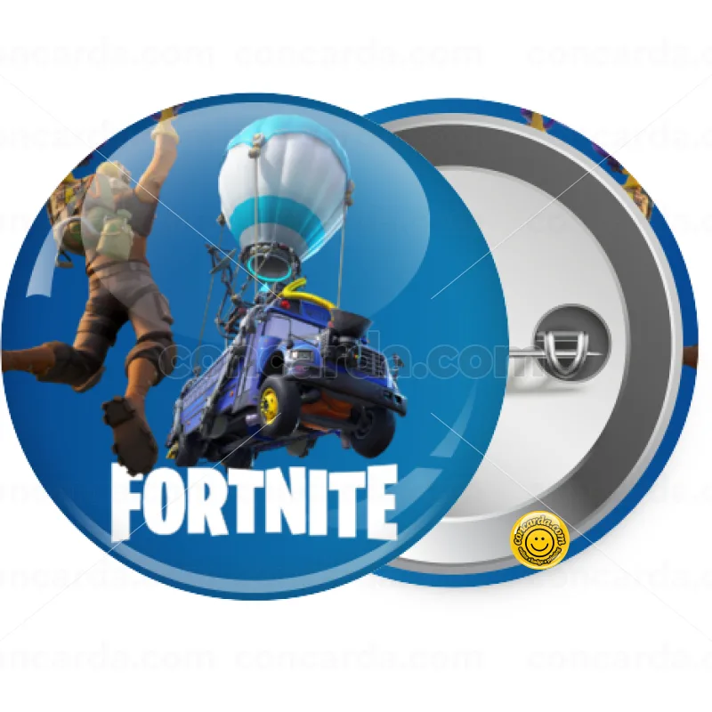 Fortnite Bus — Κονκάρδα Στρογγυλή, Παραμάνα 25mm