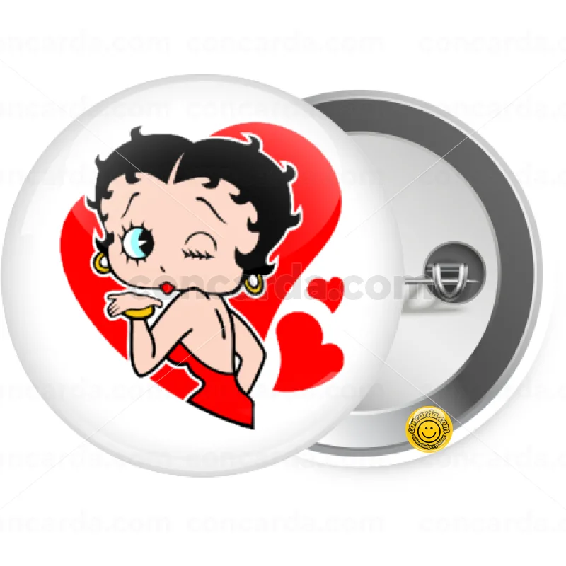 Betty Boop — Κονκάρδα Στρογγυλή, Παραμάνα 25mm