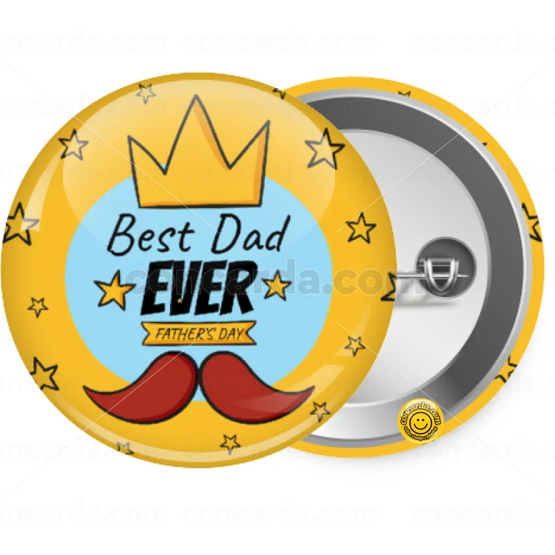 King, Best dad ever — Κονκάρδα Στρογγυλή, Παραμάνα 25mm