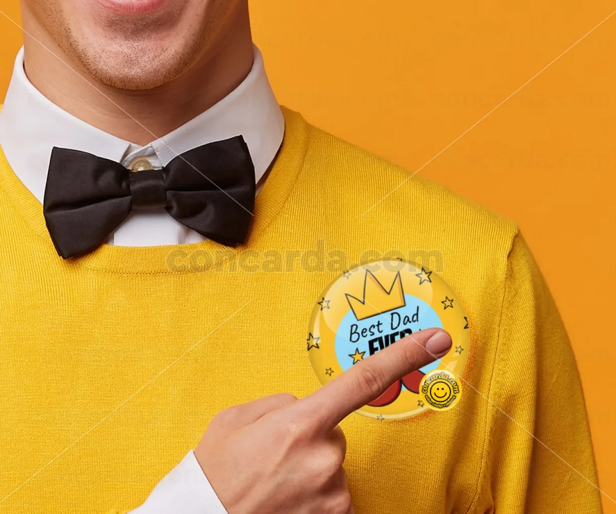 King, Best dad ever — Κονκάρδα Στρογγυλή, Παραμάνα 75mm