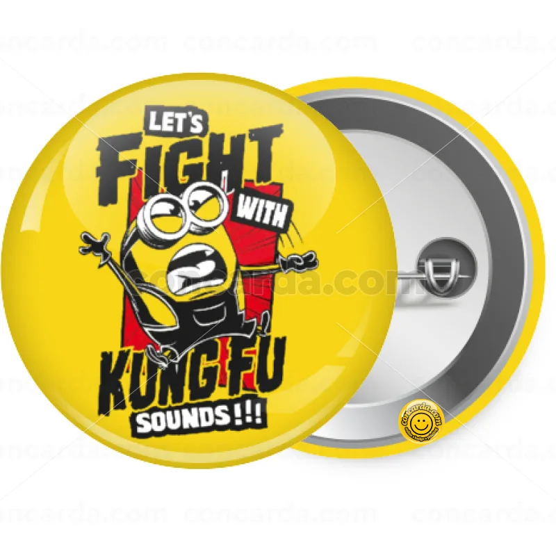 Minions Let's fight with kung fu sounds — Κονκάρδα Στρογγυλή, Παραμάνα 25mm
