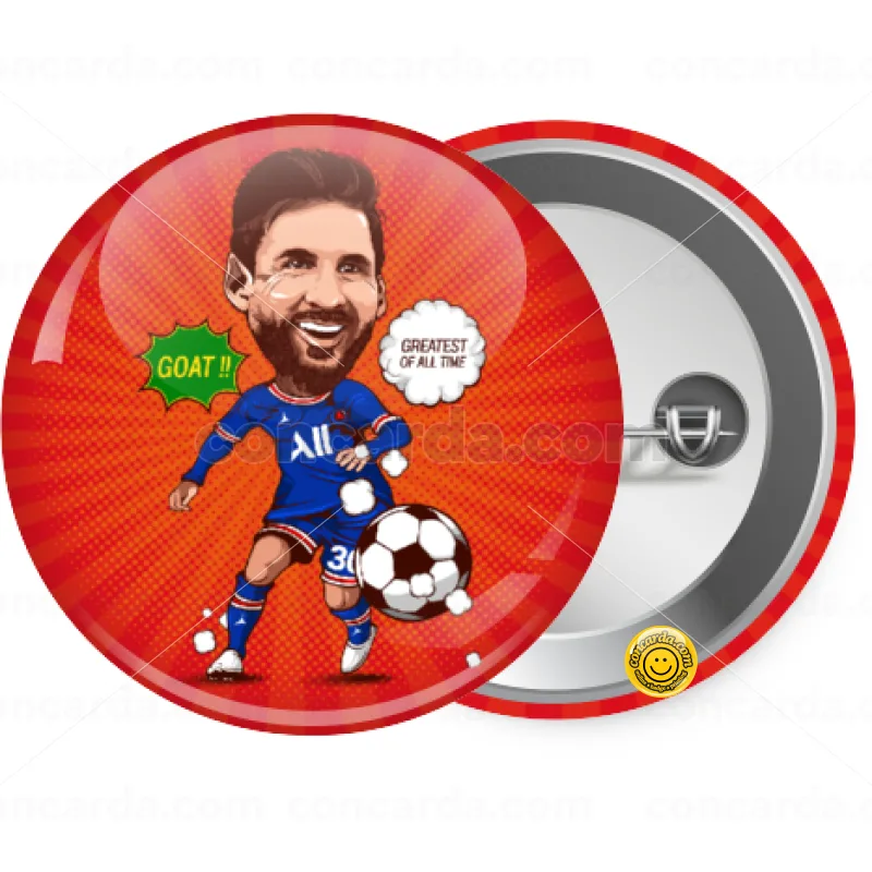 Lionel Messi drawing — Κονκάρδα Στρογγυλή, Παραμάνα 25mm