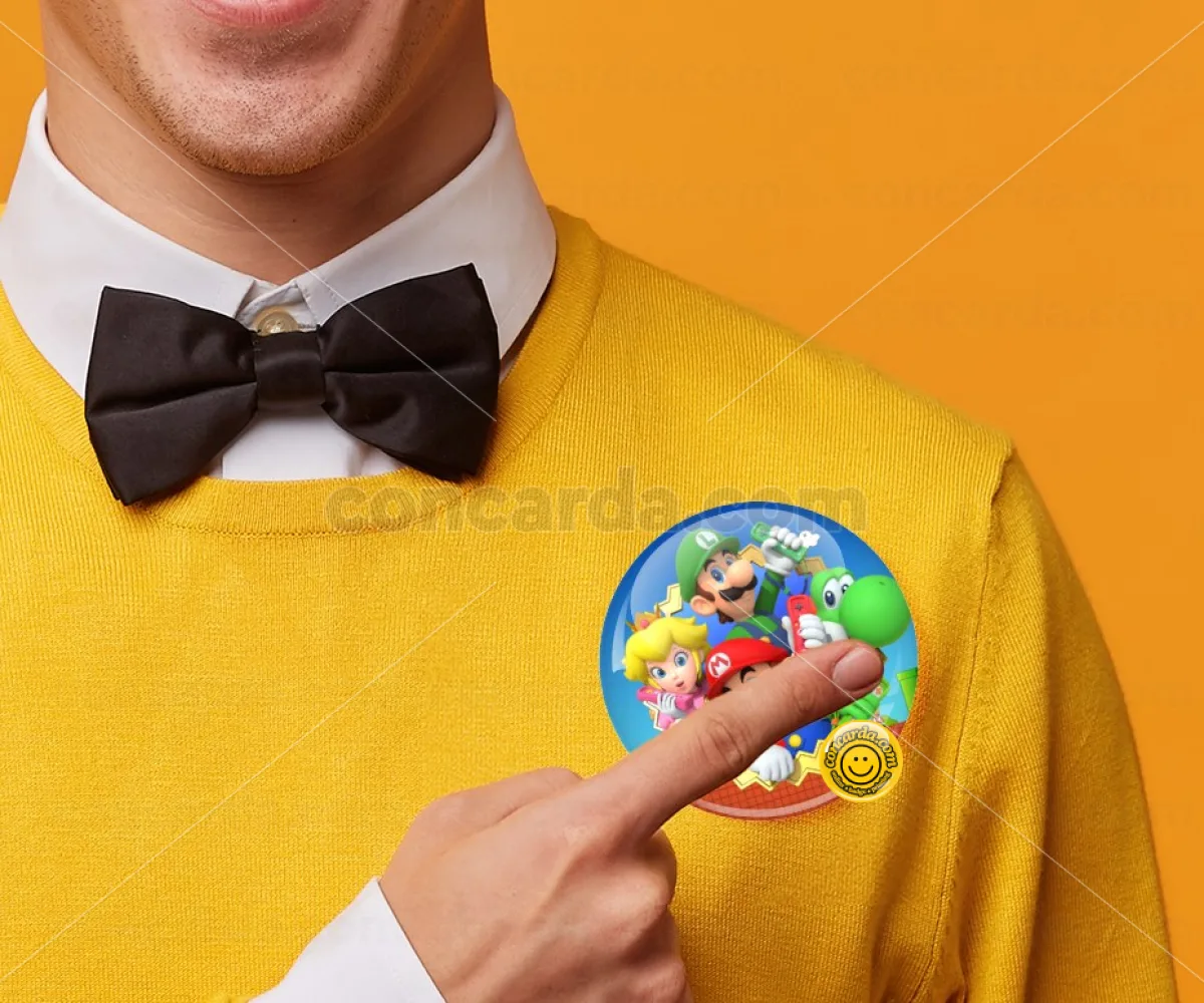 Super mario and Friends — Κονκάρδα Στρογγυλή, Παραμάνα 75mm