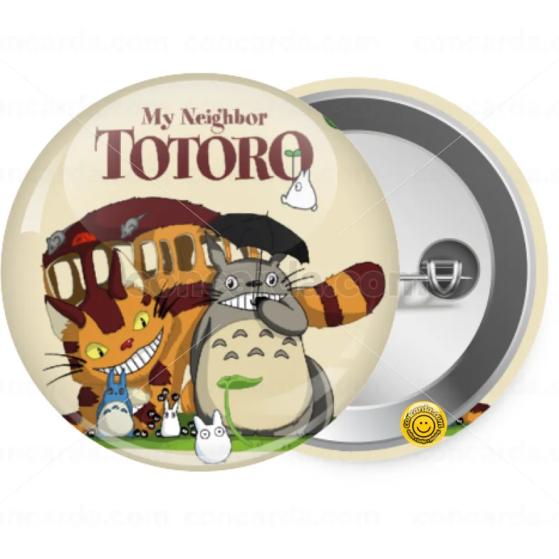 Totoro and Cat — Κονκάρδα Στρογγυλή, Παραμάνα 25mm
