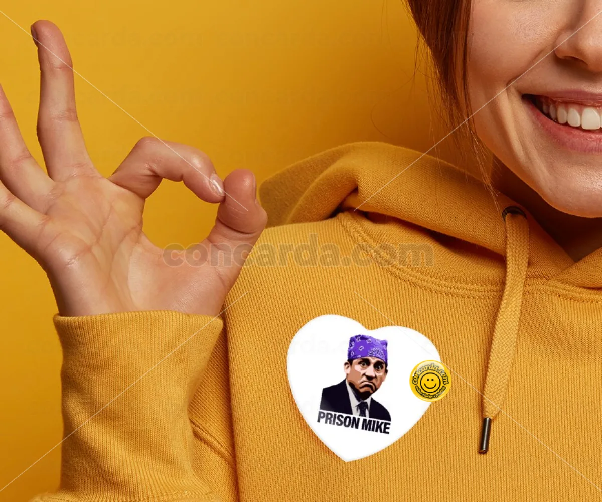 Prison Mike The office — Κονκάρδα Καρδιά 57mm