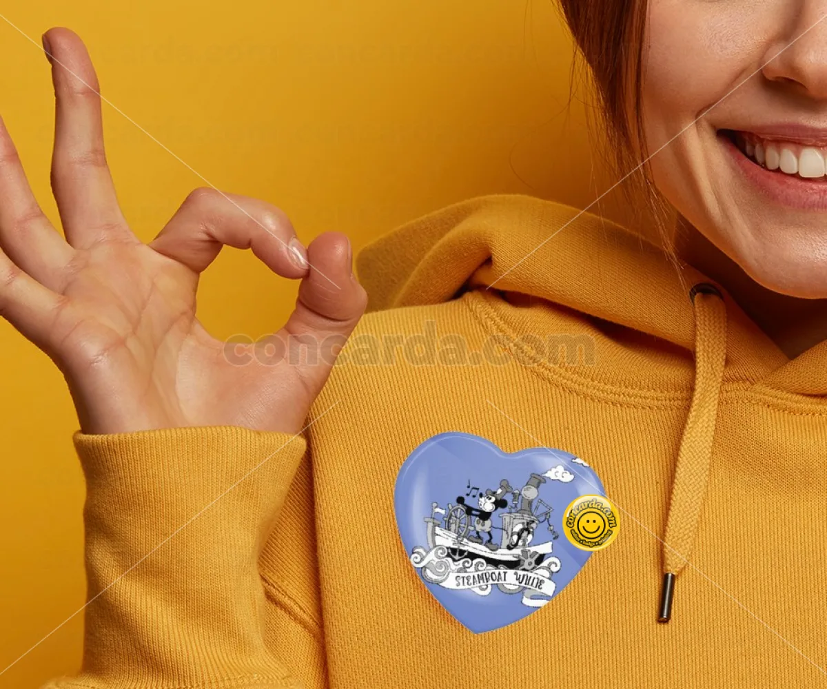 Mickey steamboat — Κονκάρδα Καρδιά 57mm