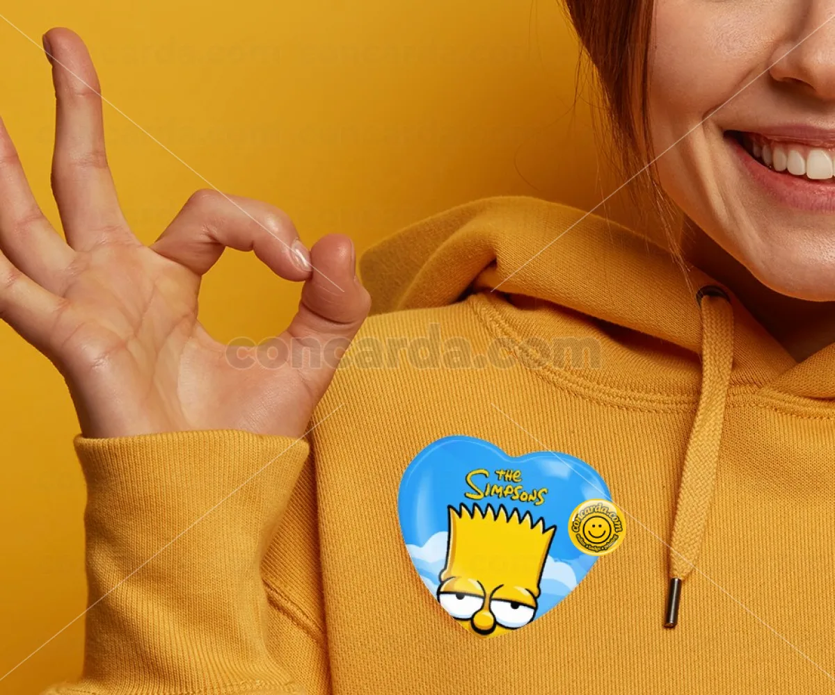 The Simpsons Bart — Κονκάρδα Καρδιά 57mm