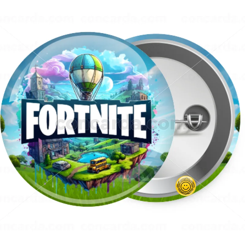 Fortnite land — Κονκάρδα Στρογγυλή, Παραμάνα 25mm