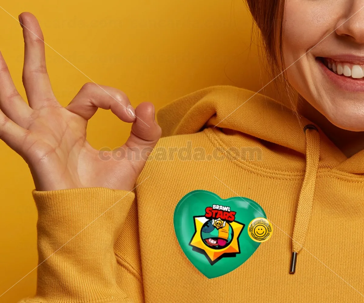 Brawl Stars Leon — Κονκάρδα Καρδιά 57mm