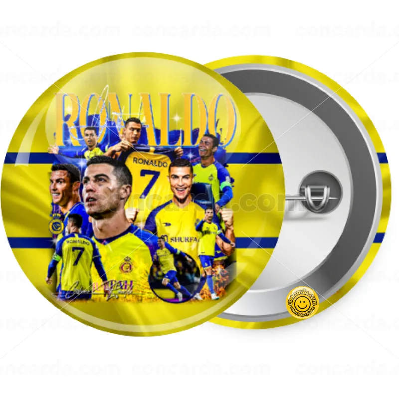 Cristiano Ronaldo Al Nassr — Κονκάρδα Στρογγυλή, Παραμάνα 25mm