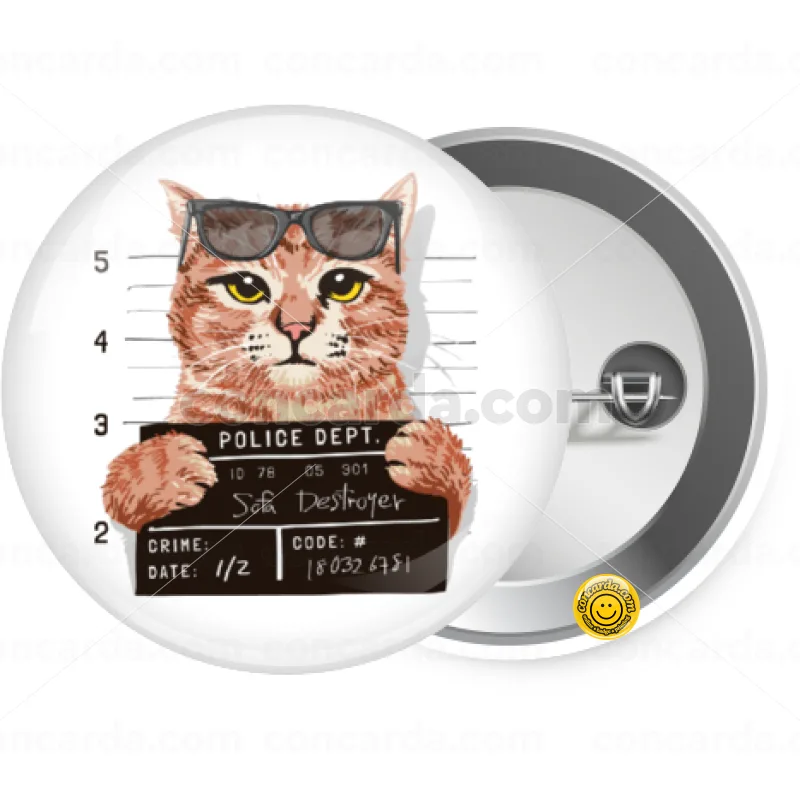 Cool cat — Κονκάρδα Στρογγυλή, Παραμάνα 25mm