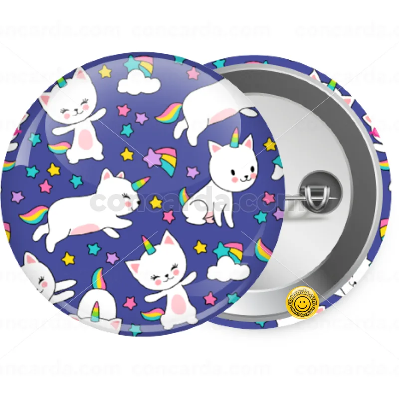 Cats unicorns — Κονκάρδα Στρογγυλή, Παραμάνα 25mm