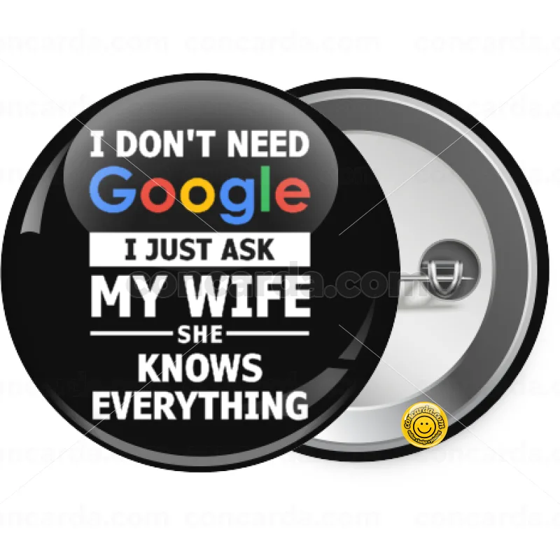 I don't need Google, just ask my WIFE — Κονκάρδα Στρογγυλή, Παραμάνα 25mm