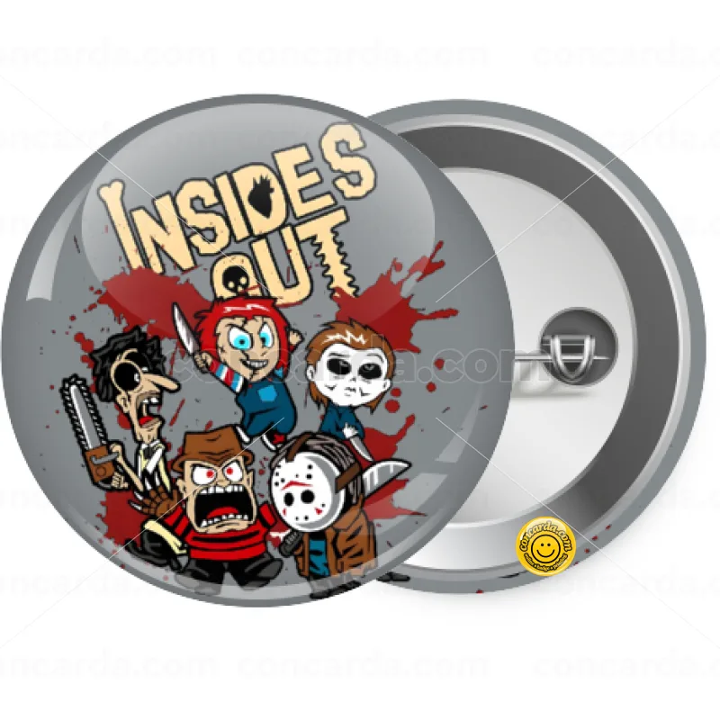 Halloween Inside out — Κονκάρδα Στρογγυλή, Παραμάνα 25mm