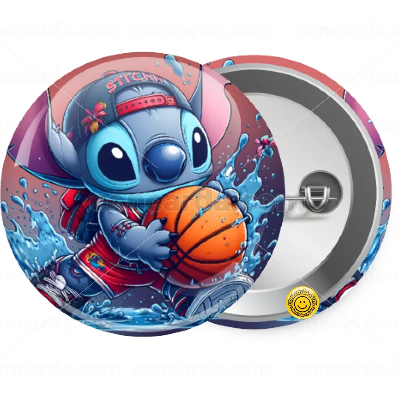 Stitch Basketball — Κονκάρδα Στρογγυλή, Παραμάνα 25mm