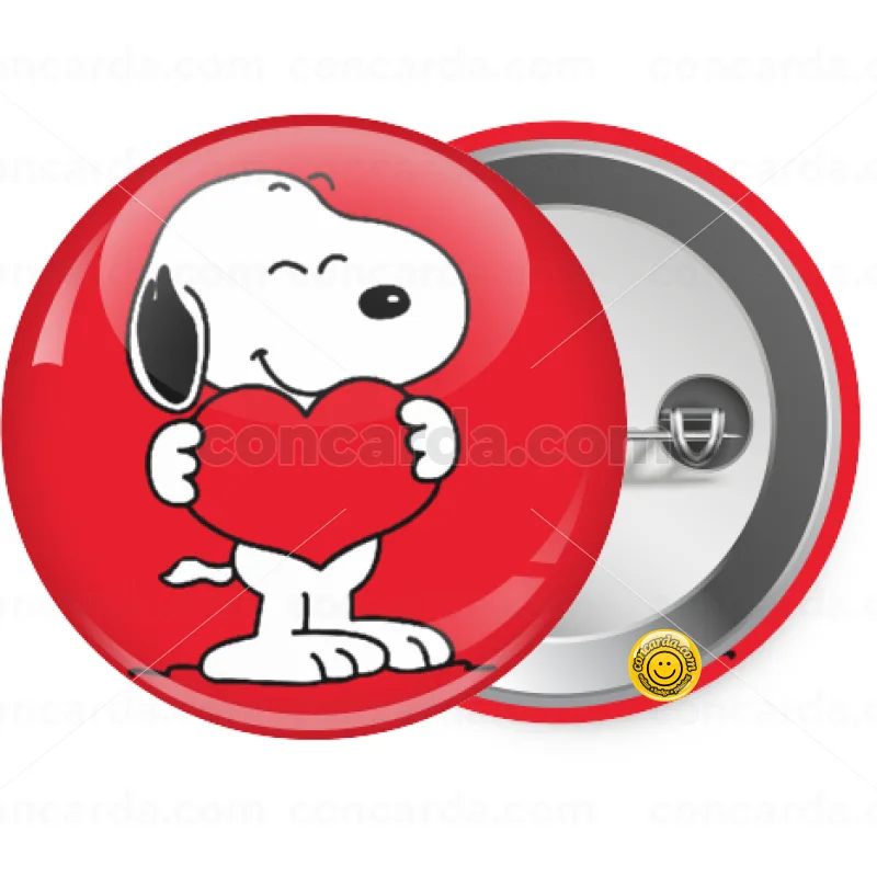 Snoopy takemy heart — Κονκάρδα Στρογγυλή, Παραμάνα 25mm