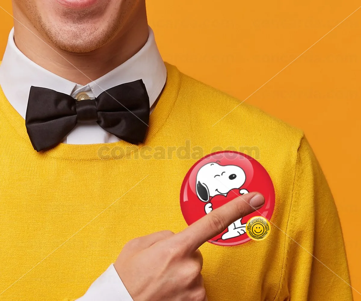 Snoopy takemy heart — Κονκάρδα Στρογγυλή, Παραμάνα 75mm