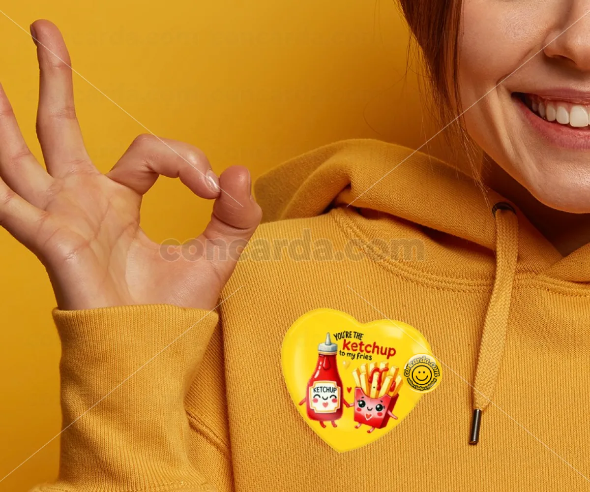 Ketchup To My Fries — Κονκάρδα Καρδιά 57mm