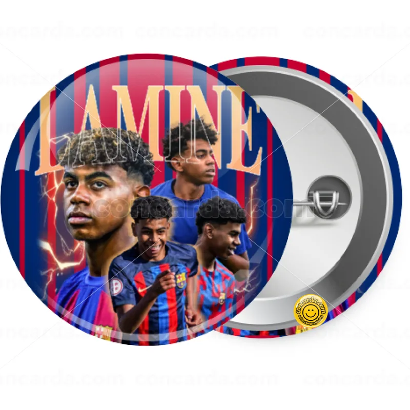 lamine yamal FCB — Κονκάρδα Στρογγυλή, Παραμάνα 25mm
